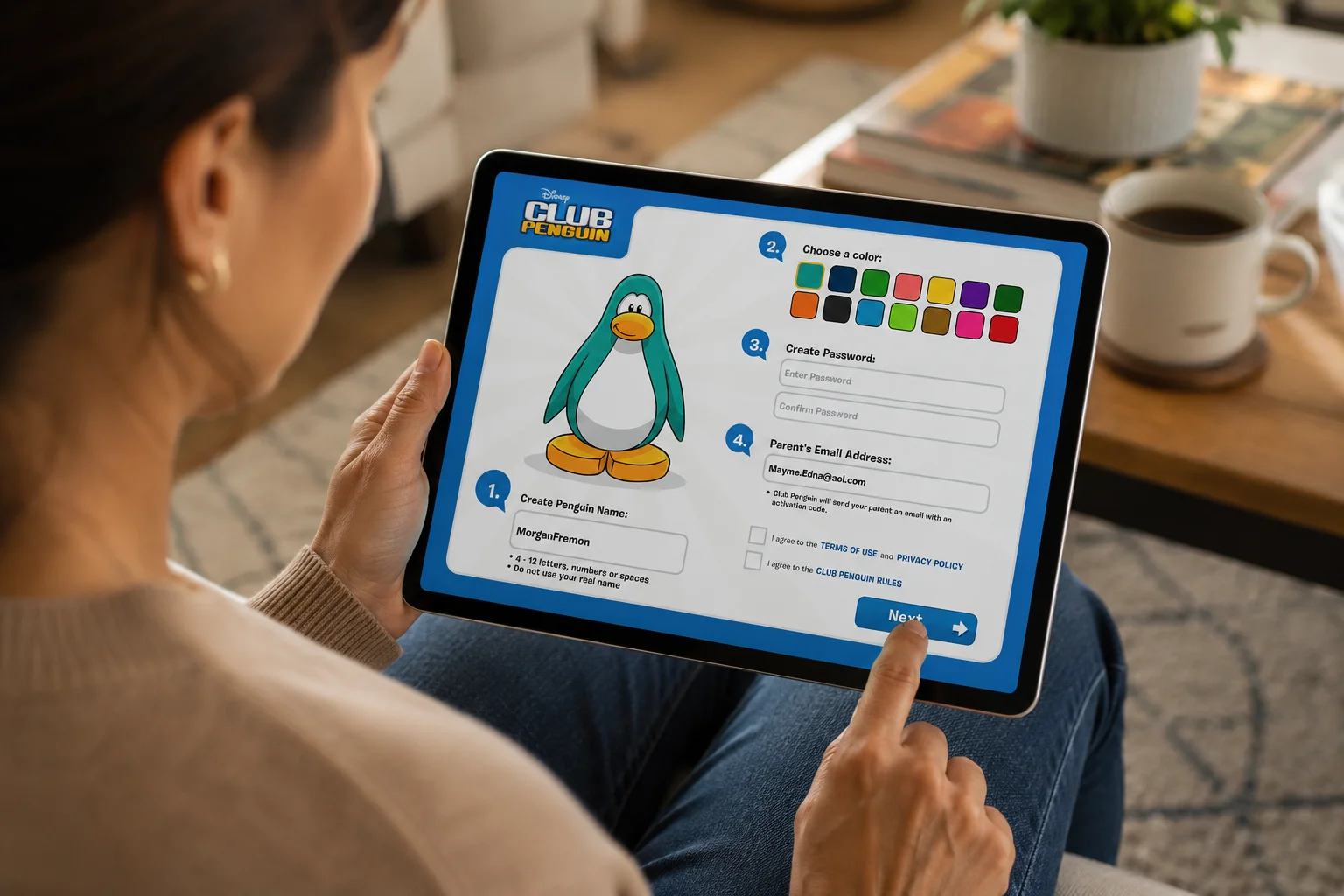 Disney flow — create avatar screen